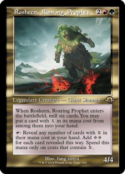 Rosheen Roaring Prophet Retro Frame Modern Horizons 3 Magic card