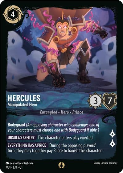 Hercules Manipulated Hero Illumineer's Quest: Deep Trouble Lorcana card