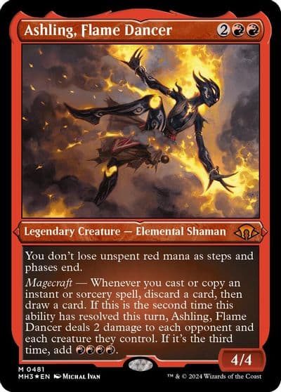 Ashling Flame Dancer Foil Etched Modern Horizons 3 Magic card