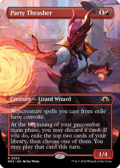 Party Thrasher Borderless Modern Horizons 3 Magic card