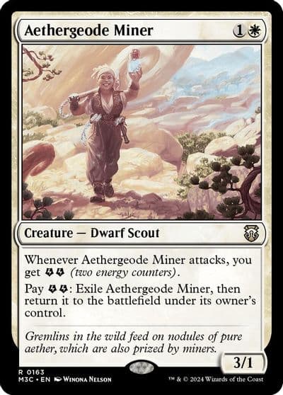 Aethergeode Miner Ripple Foil Commander: Modern Horizons 3 Magic card