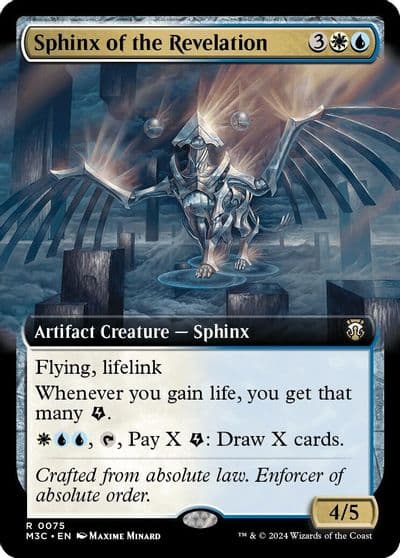 Sphinx of the Revelation Extended Art Ripple Foil Commander: Modern Horizons 3 Magic card