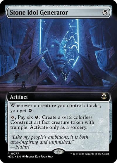 Stone Idol Generator Extended Art Ripple Foil Commander: Modern Horizons 3 Magic card
