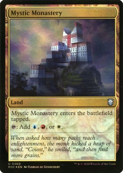 Mystic Monastery Ripple Foil Commander: Modern Horizons 3 Magic card