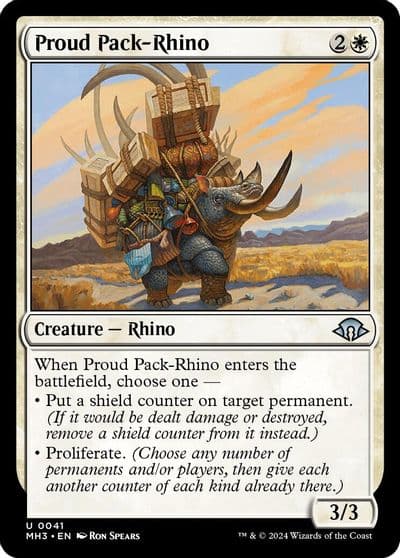 Proud Pack Rhino Modern Horizons 3 Magic card