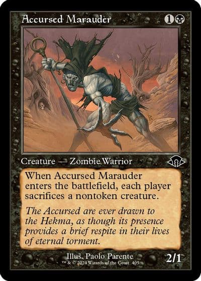 Accursed Marauder Retro Frame Modern Horizons 3 Magic card