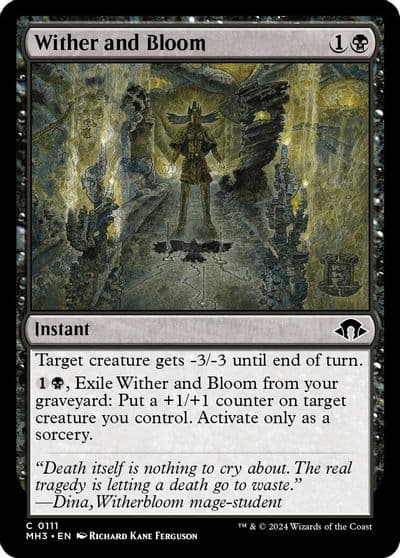 Wither and Bloom Modern Horizons 3 Magic card