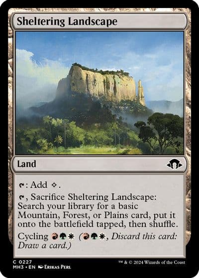 Sheltering Landscape Modern Horizons 3 Magic card