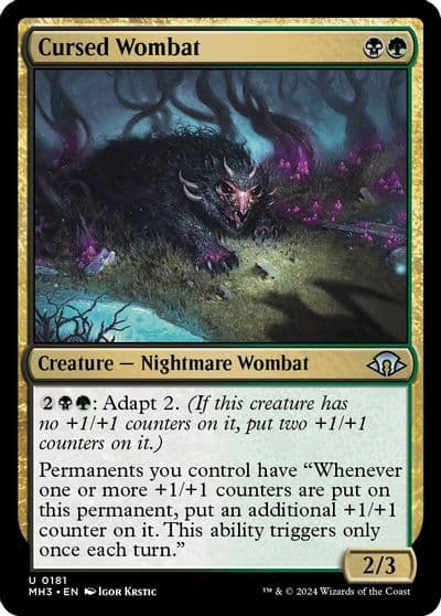 Cursed Wombat Modern Horizons 3 Magic card