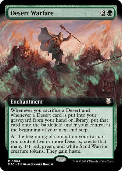 Desert Warfare Extended Art Commander: Modern Horizons 3 Magic card