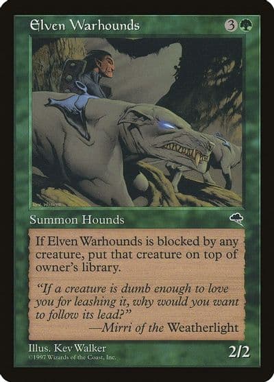 Elven Warhounds Tempest Magic card