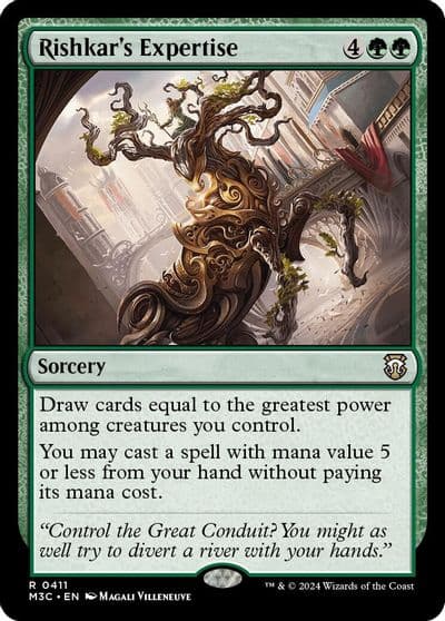 Rishkars Expertise Ripple Foil Commander: Modern Horizons 3 Magic card