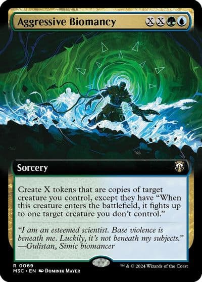 Aggressive Biomancy Extended Art Ripple Foil Commander: Modern Horizons 3 Magic card