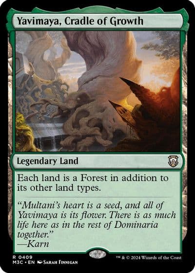 Yavimaya Cradle of Growth Ripple Foil Commander: Modern Horizons 3 Magic card
