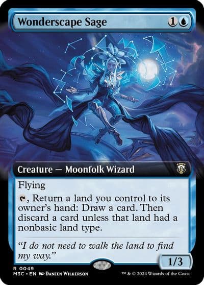 Wonderscape Sage Extended Art Ripple Foil Commander: Modern Horizons 3 Magic card