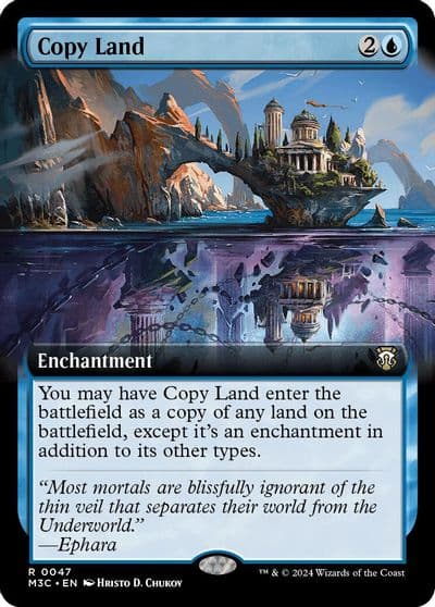 Copy Land Extended Art Ripple Foil Commander: Modern Horizons 3 Magic card
