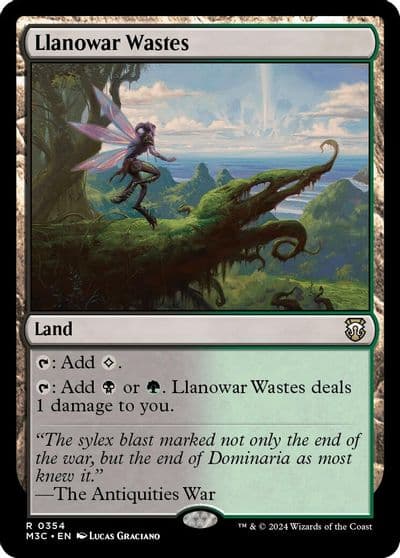 Llanowar Wastes Ripple Foil Commander: Modern Horizons 3 Magic card