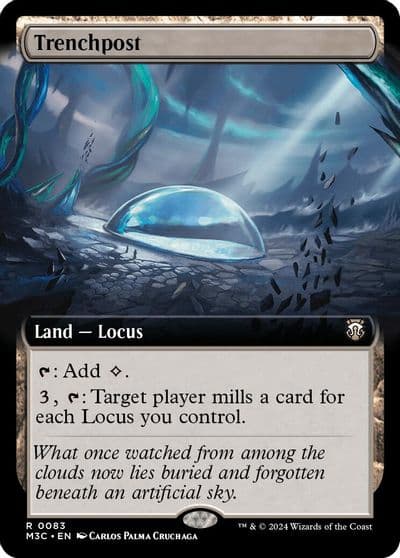Trenchpost Extended Art Ripple Foil Commander: Modern Horizons 3 Magic card