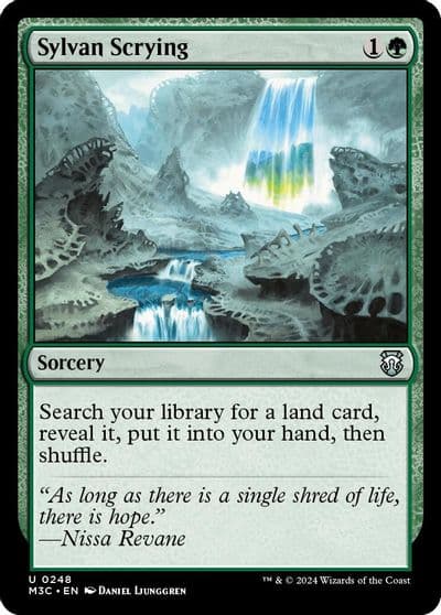 Sylvan Scrying Ripple Foil Commander: Modern Horizons 3 Magic card