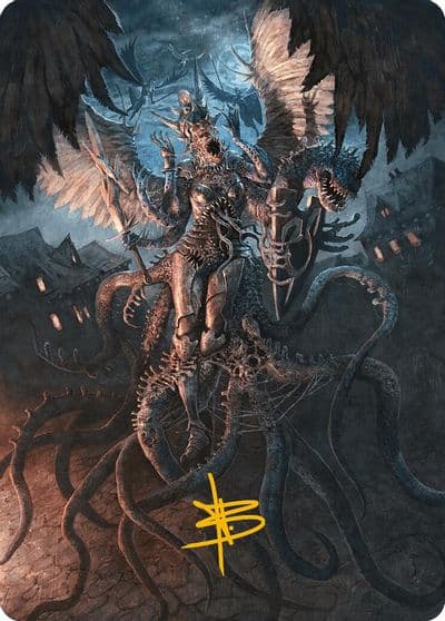 Angelic Aberration Art Card Gold Stamped Signature Art Series: Modern Horizons 3 Magic card