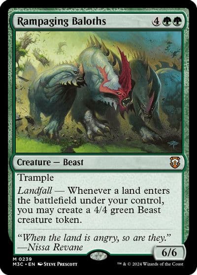 Rampaging Baloths Ripple Foil Commander: Modern Horizons 3 Magic card