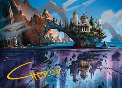 Copy Land Art Card Gold Stamped Signature Art Series: Modern Horizons 3 Magic card