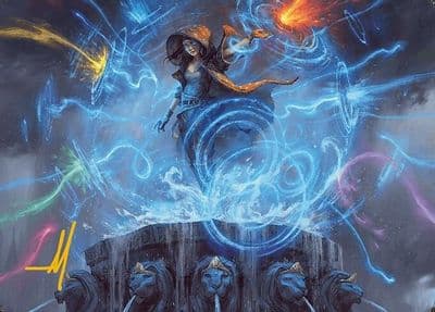 Flusterstorm Art Card Gold Stamped Signature Art Series: Modern Horizons 3 Magic card