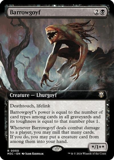 Barrowgoyf Extended Art Ripple Foil Commander: Modern Horizons 3 Magic card