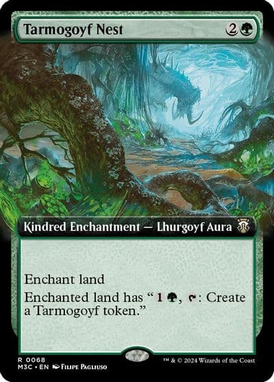 Tarmogoyf Nest Extended Art Commander: Modern Horizons 3 Magic card