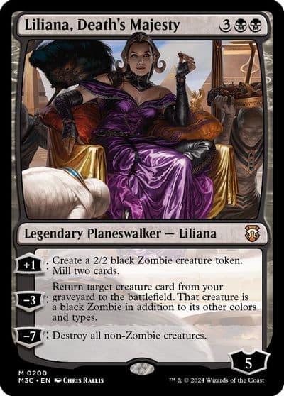 Liliana Deaths Majesty Ripple Foil Commander: Modern Horizons 3 Magic card