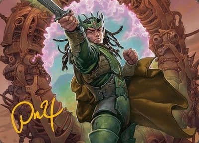 Eladamri Korvecdal Art Card Gold Stamped Signature Art Series: Modern Horizons 3 Magic card
