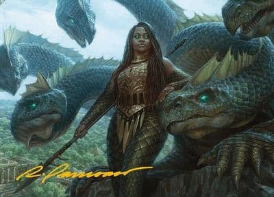 Hydra Trainer Art Card Gold Stamped Signature Art Series: Modern Horizons 3 Magic card