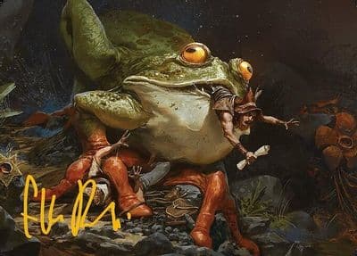 Rampant Frogantua Art Card Gold Stamped Signature Art Series: Modern Horizons 3 Magic card