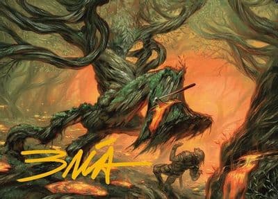 Stump Stomp Art Card Gold Stamped Signature Art Series: Modern Horizons 3 Magic card
