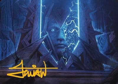 Stone Idol Generator Art Card Gold Stamped Signature Art Series: Modern Horizons 3 Magic card