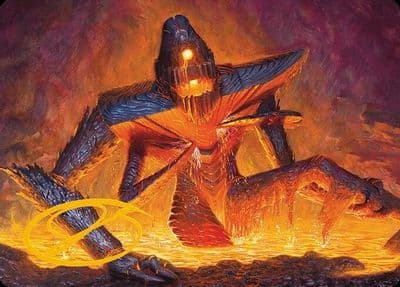 Molten Gatekeeper Art Card Gold Stamped Signature Art Series: Modern Horizons 3 Magic card