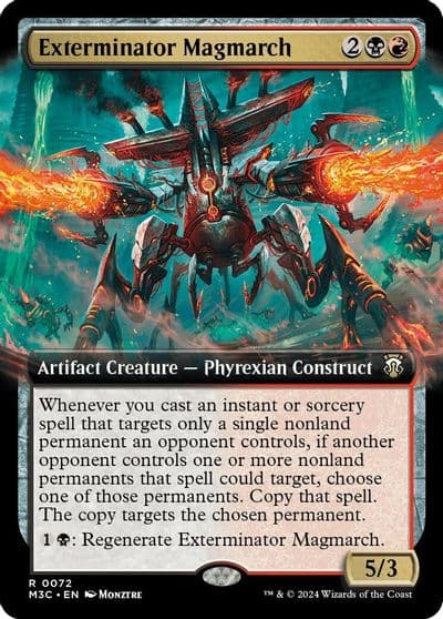 Exterminator Magmarch Extended Art Ripple Foil Commander: Modern Horizons 3 Magic card