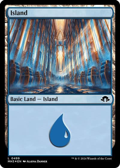Island 0499 Ripple Foil Modern Horizons 3 Magic card