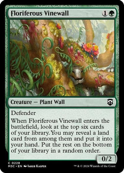 Floriferous Vinewall Ripple Foil Commander: Modern Horizons 3 Magic card