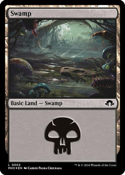 Swamp 0502 Ripple Foil Modern Horizons 3 Magic card