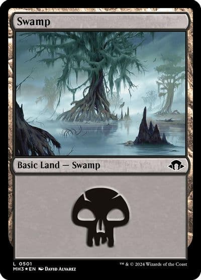 Swamp 0501 Ripple Foil Modern Horizons 3 Magic card