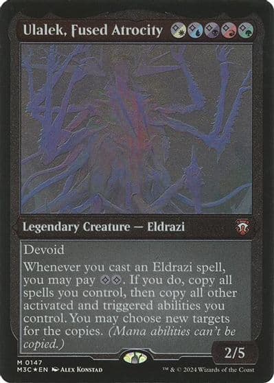 Ulalek Fused Atrocity Display Commander Thick Stock Commander: Modern Horizons 3 Magic card
