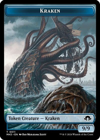 Kraken Energy Reserve Double Sided Token Modern Horizons 3 Magic card