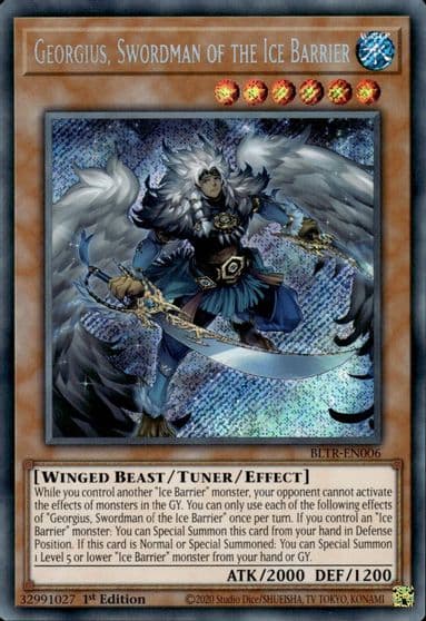 Georgius Swordman of the Ice Barrier Battles of Legend: Terminal Revenge Yu-Gi-Oh! card