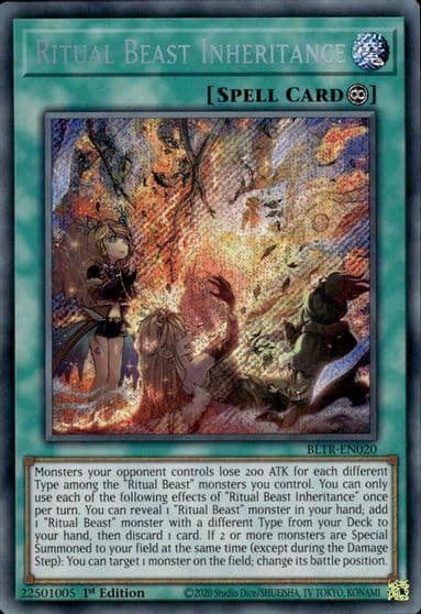 Ritual Beast Inheritance Battles of Legend: Terminal Revenge Yu-Gi-Oh! card