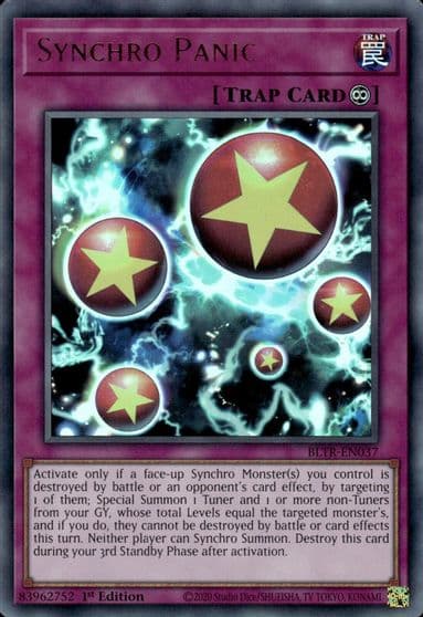 Synchro Panic Battles of Legend: Terminal Revenge Yu-Gi-Oh! card