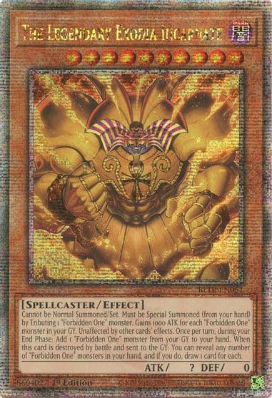 The Legendary Exodia Incarnate Quarter Century Secret Rare Battles of Legend: Terminal Revenge Yu-Gi-Oh! card