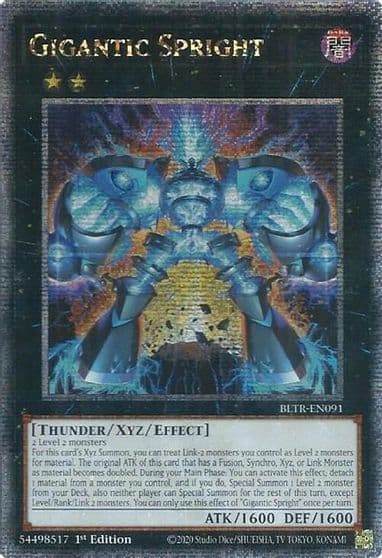 Gigantic Spright Quarter Century Secret Rare Battles of Legend: Terminal Revenge Yu-Gi-Oh! card