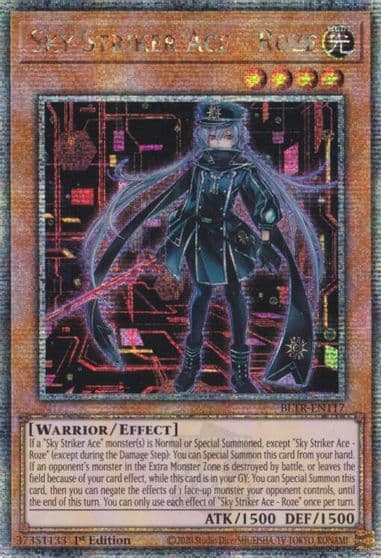 Sky Striker Ace Roze Alternate Art Quarter Century Secret Rare Battles of Legend: Terminal Revenge Yu-Gi-Oh! card
