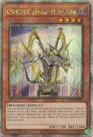 Orcust Harp Horror Quarter Century Secret Rare Battles of Legend: Terminal Revenge Yu-Gi-Oh! card